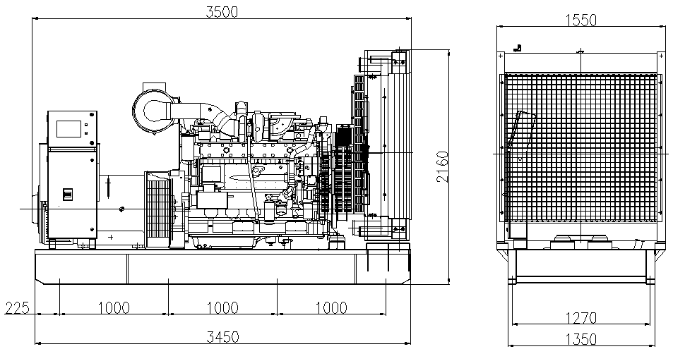 500KW Cummins Power Generator Open-type ontwerp